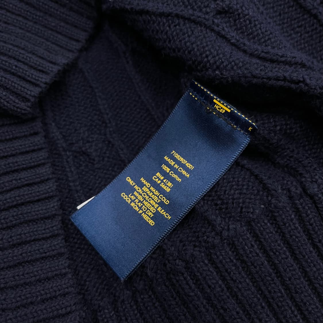 폴로 랄프로렌 레드포니 네이비 꽈배기 니트 S 상품이미지5