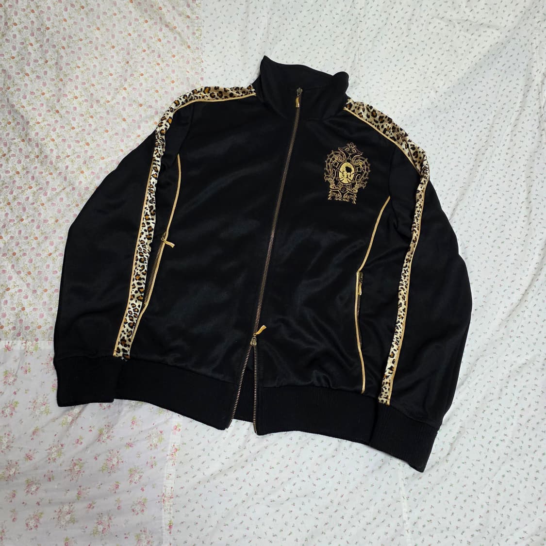 빈티지 호피 벨벳 투웨이 져지 펑크 y2k 오네갸루 상품이미지1