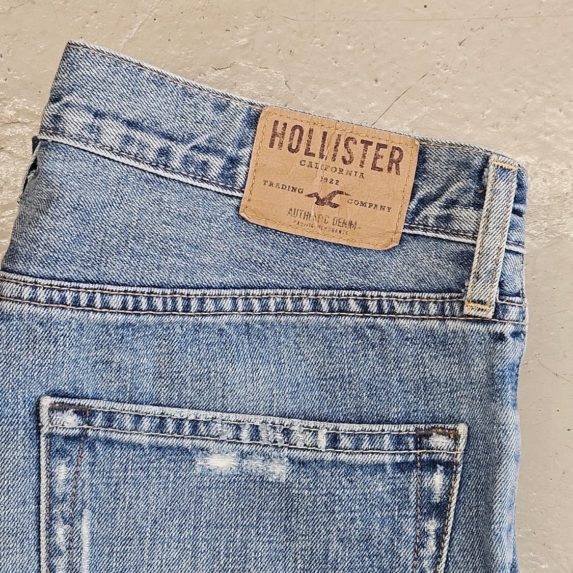 HOLLISTER 홀리스터 데님 부츠컷 연청 데미지 빈티지 36인치 상품이미지8