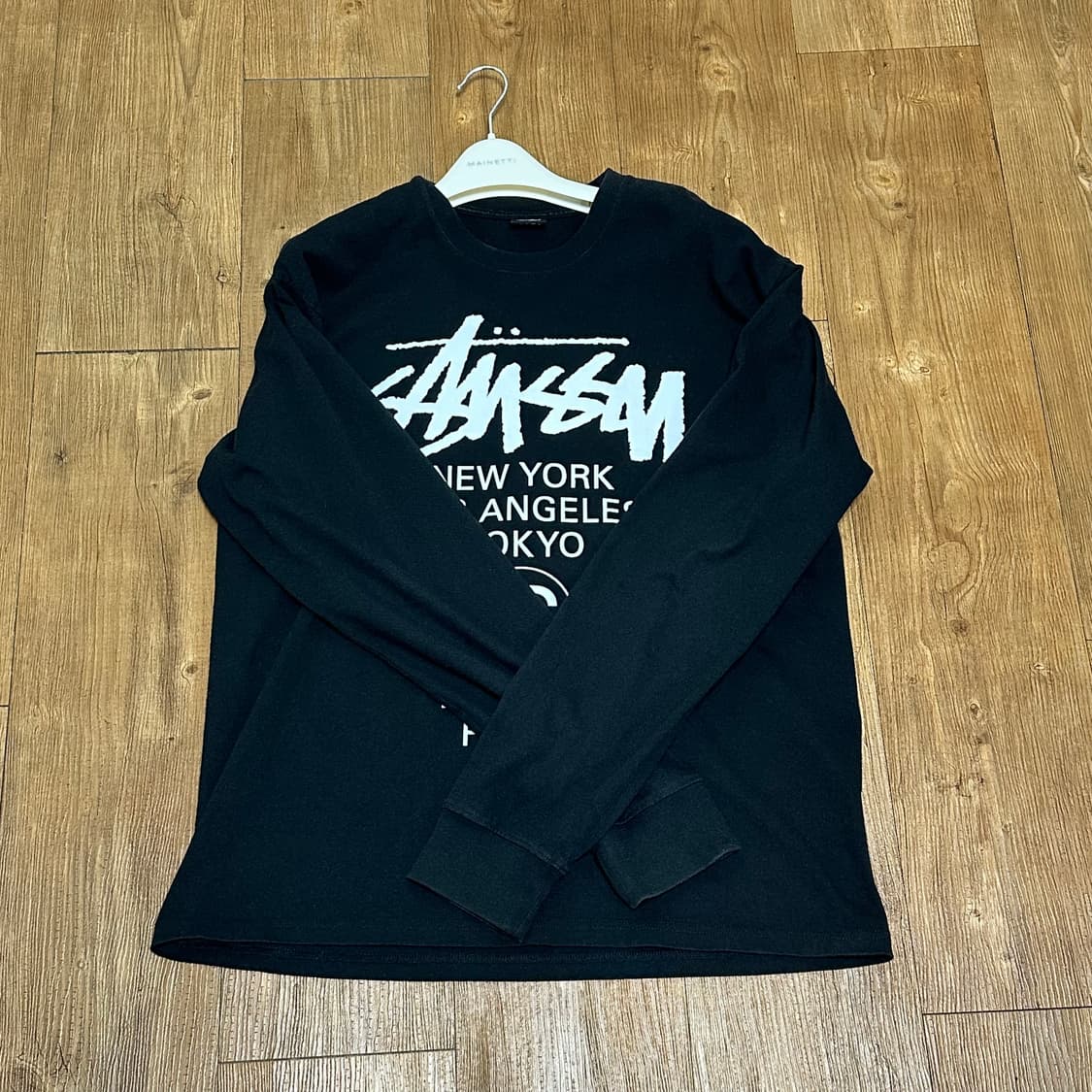 스투시 월드투어 롱슬리브 티셔츠 블랙 상품이미지1