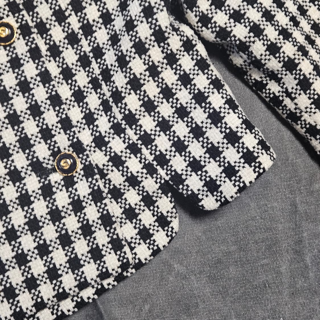 빈티지 체크 자켓 상품이미지3