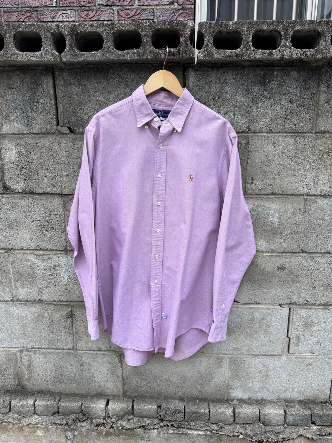 90s 폴로 랄프로렌 빈티지 옥스포드 셔츠 퍼플 상품이미지1