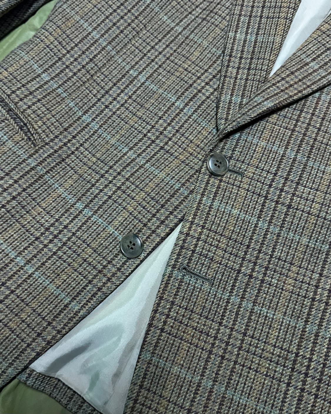 Dossy 코튼 블랜드 체크 테일러드 자켓 L 상품이미지3