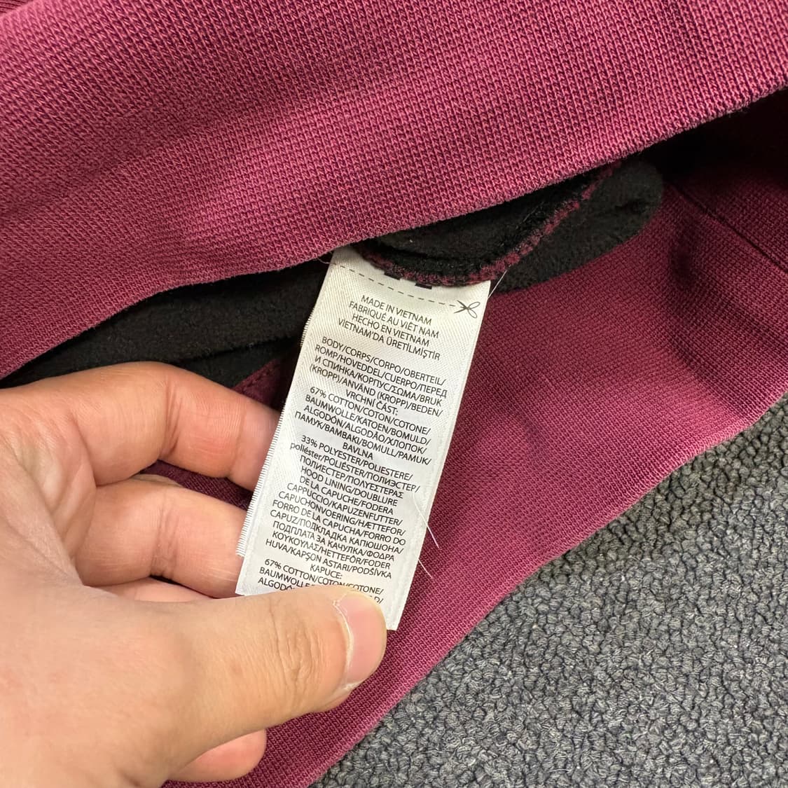 폴로 랄프로렌 버건디 오버핏 후드티 XL 상품이미지6