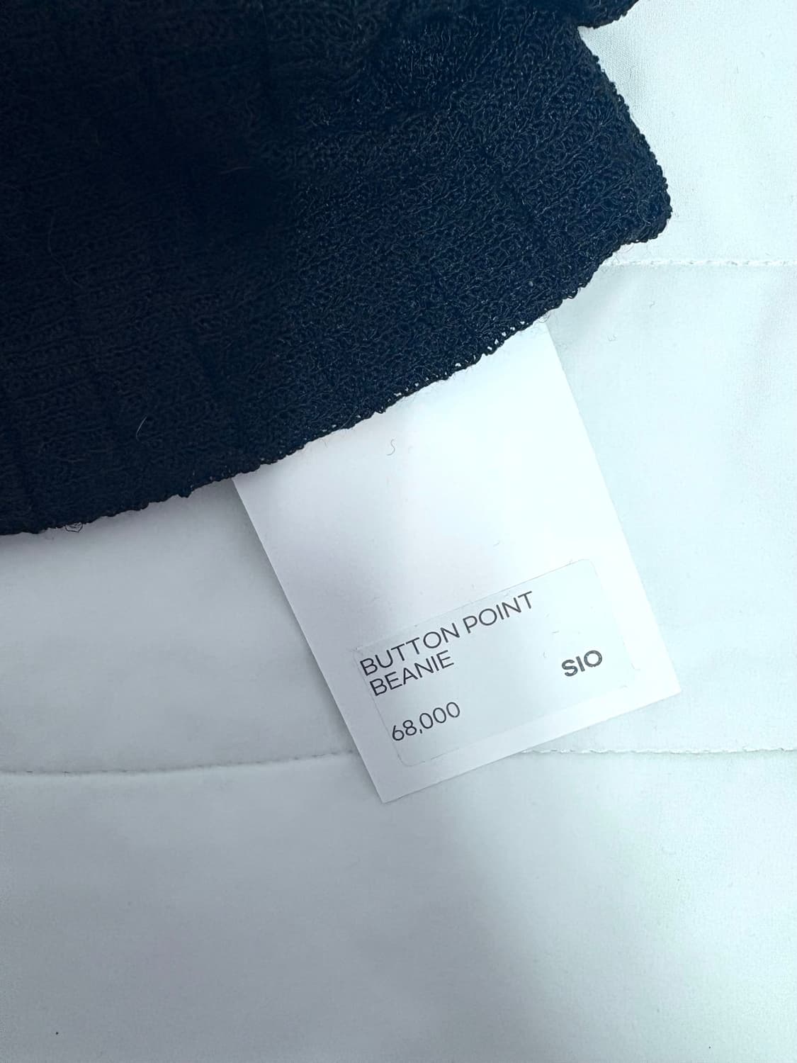 (새상품) SIO button point beanie 상품이미지3