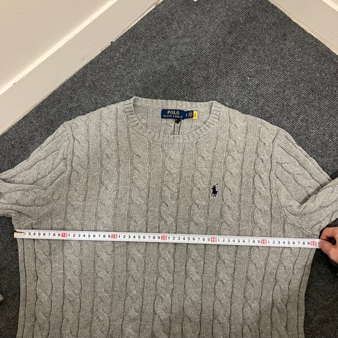 N83 폴로 꽈배기 니트 그레이 상품이미지4