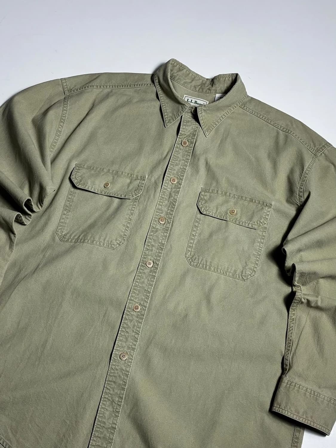 엘엘빈 L.L.Bean 올리브 더블 포켓 워크 셔츠 R2004 상품이미지2