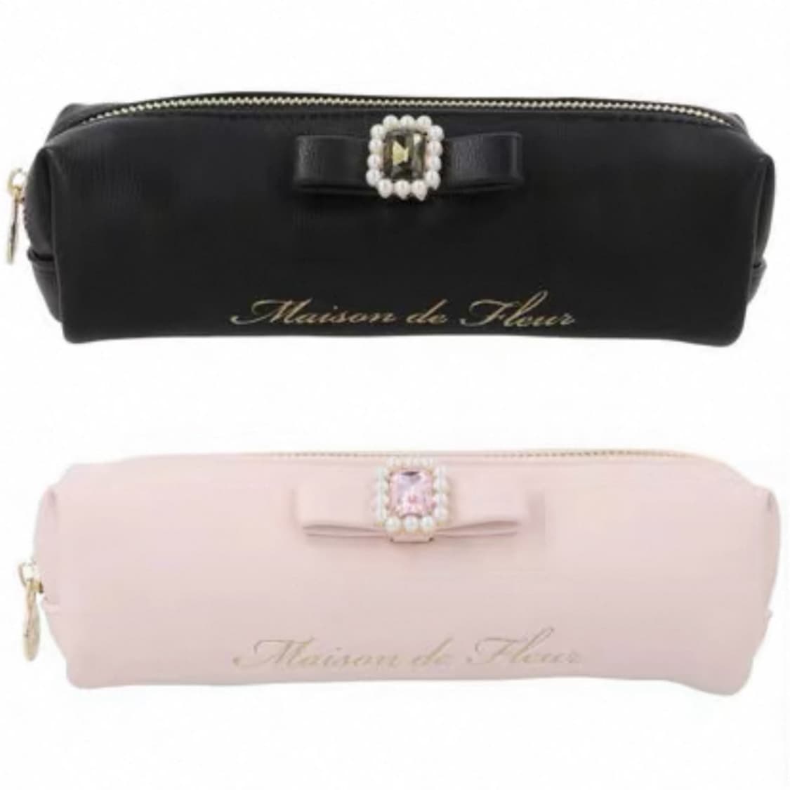 메종드플뢰르 리본 필통 파우치 핑크 양산형 스나계 지뢰계 상품이미지3