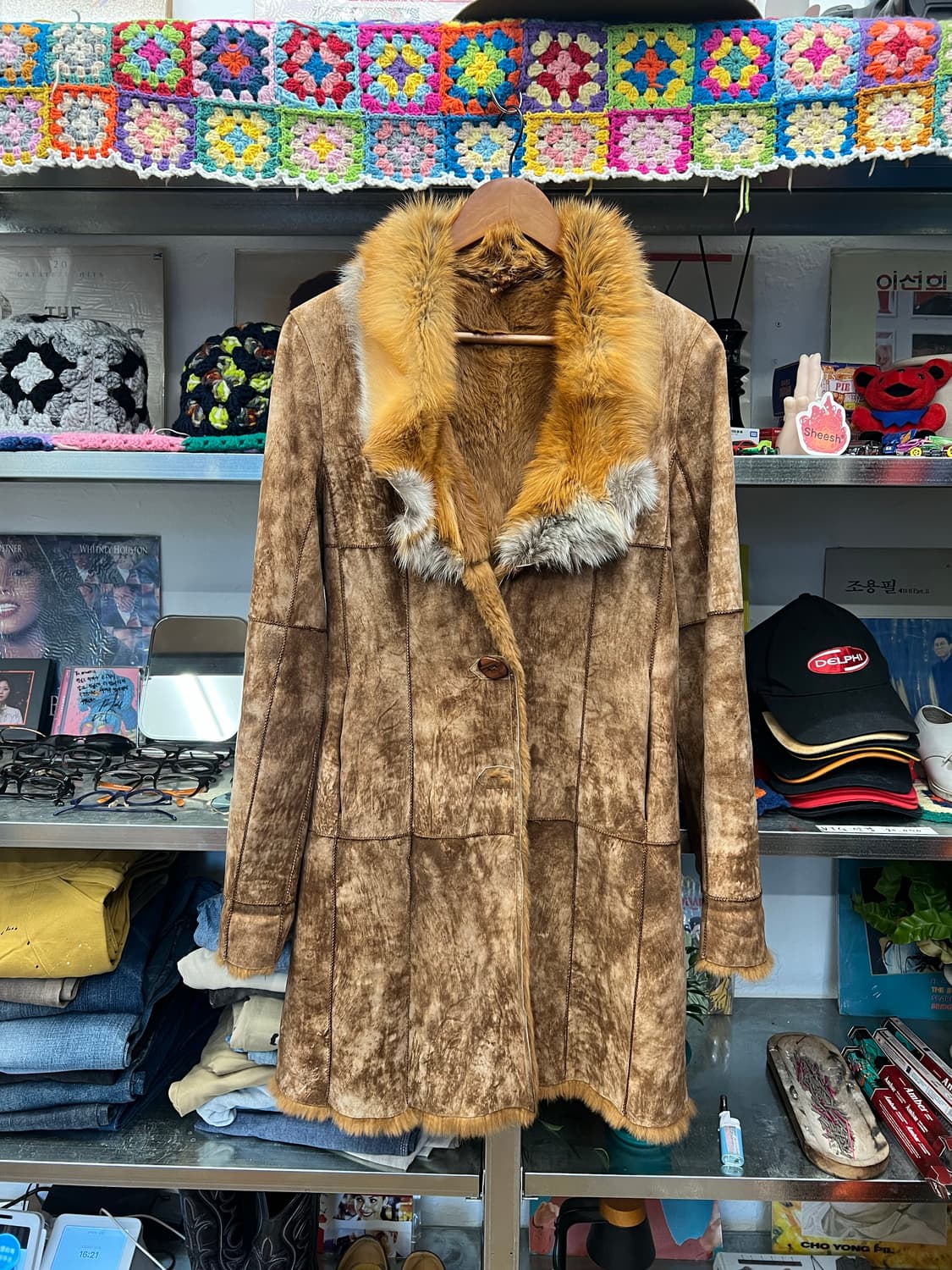 Real Fox Fur Collar Mustang Coat 상품이미지1