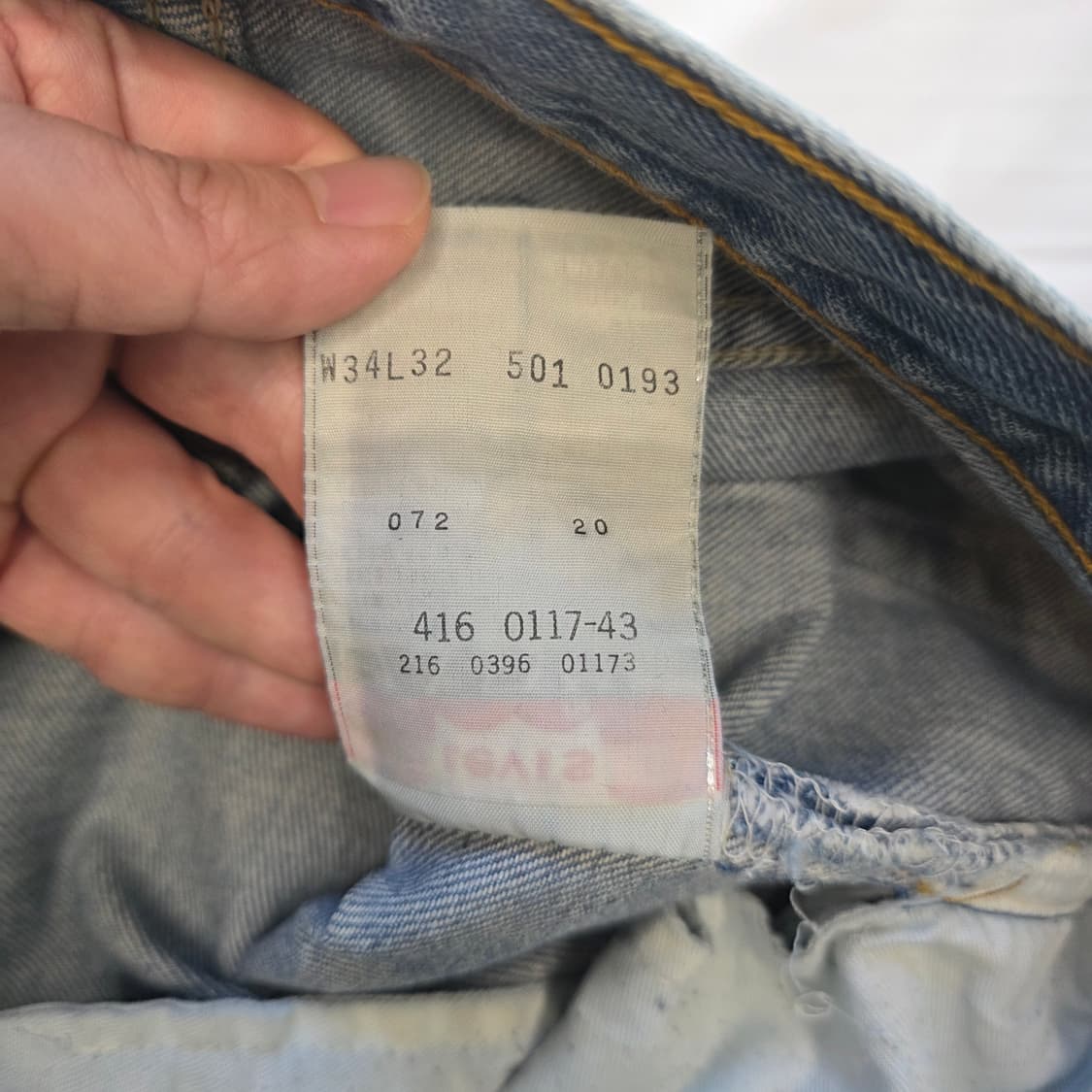 [W34L32]90s 리바이스 501 데님 팬츠 상품이미지5
