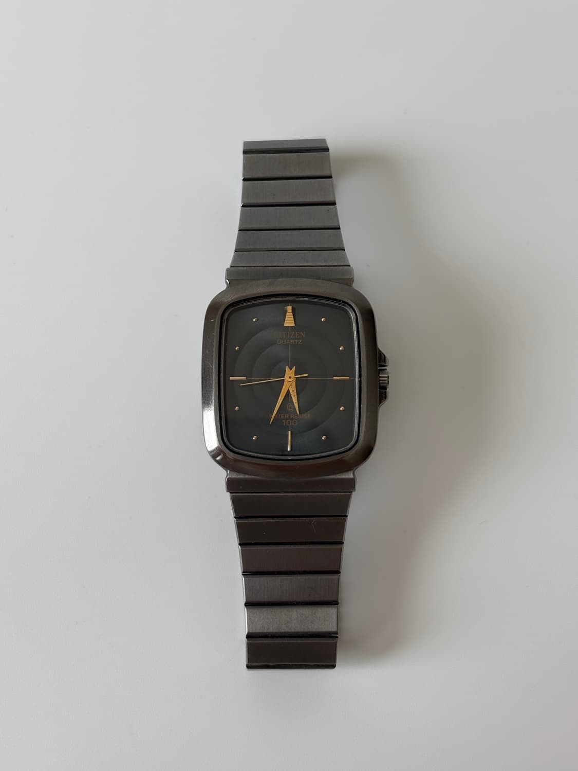 시티즌 1980년대 CQ 블랙 스퀘어 쿼츠 남성 상품이미지1