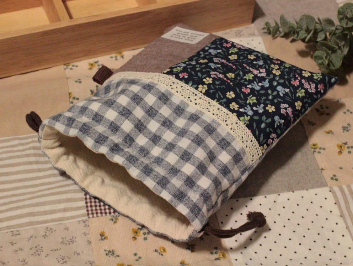 핸드메이드 패치워크 스트링 파우치 상품이미지6