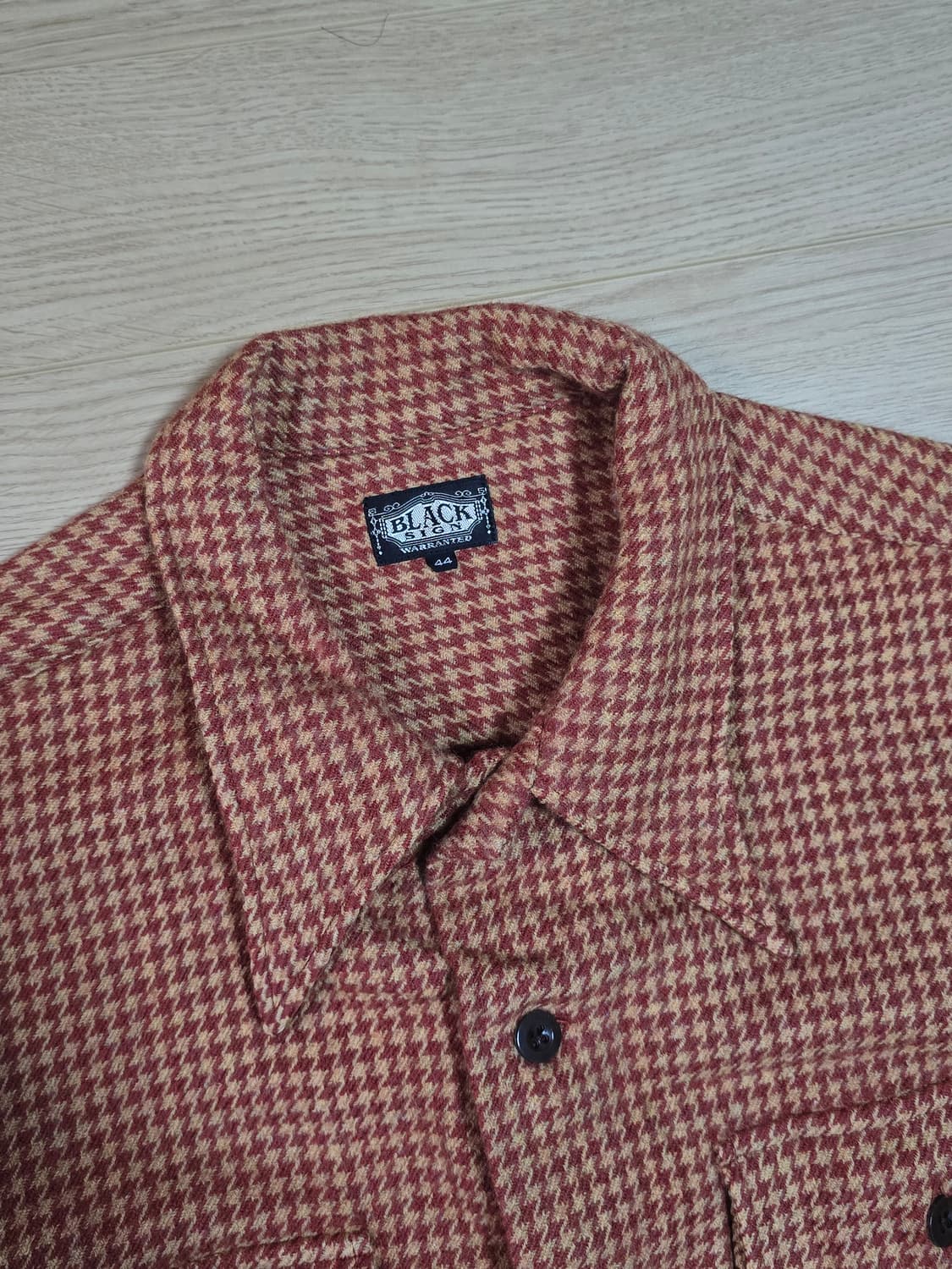 Black sign 블랙사인 울 패턴 셔츠 44 상품이미지2