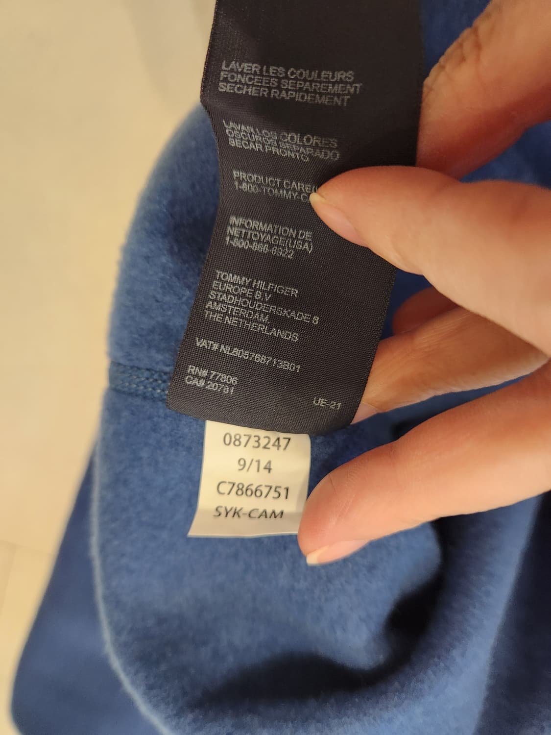 타미힐피거 스몰로고 기모맨투맨 상품이미지6