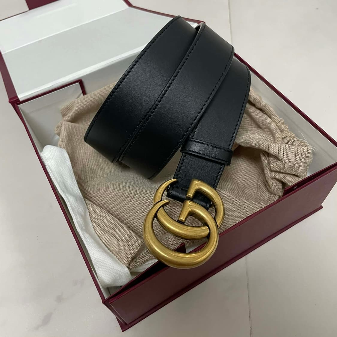 공홈 정품 / 구찌 Gg 마몽 벨트 105cm 상품이미지1