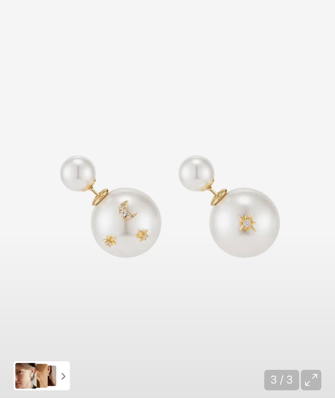 타티아나 미뇽 더블 진주 포스트 귀걸이 상품이미지2