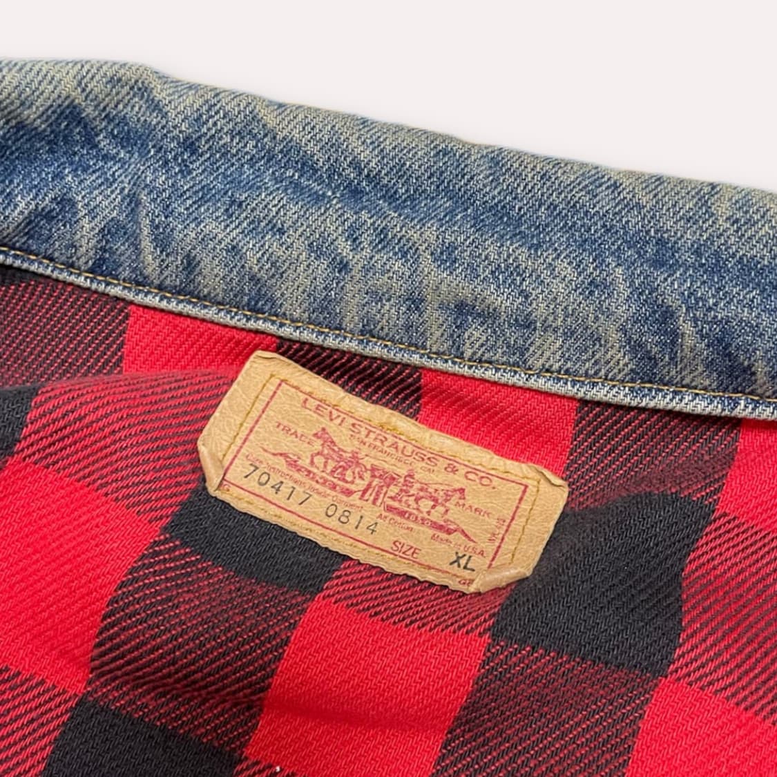 90s levi's buffalo trucker jacket xl 상품이미지4
