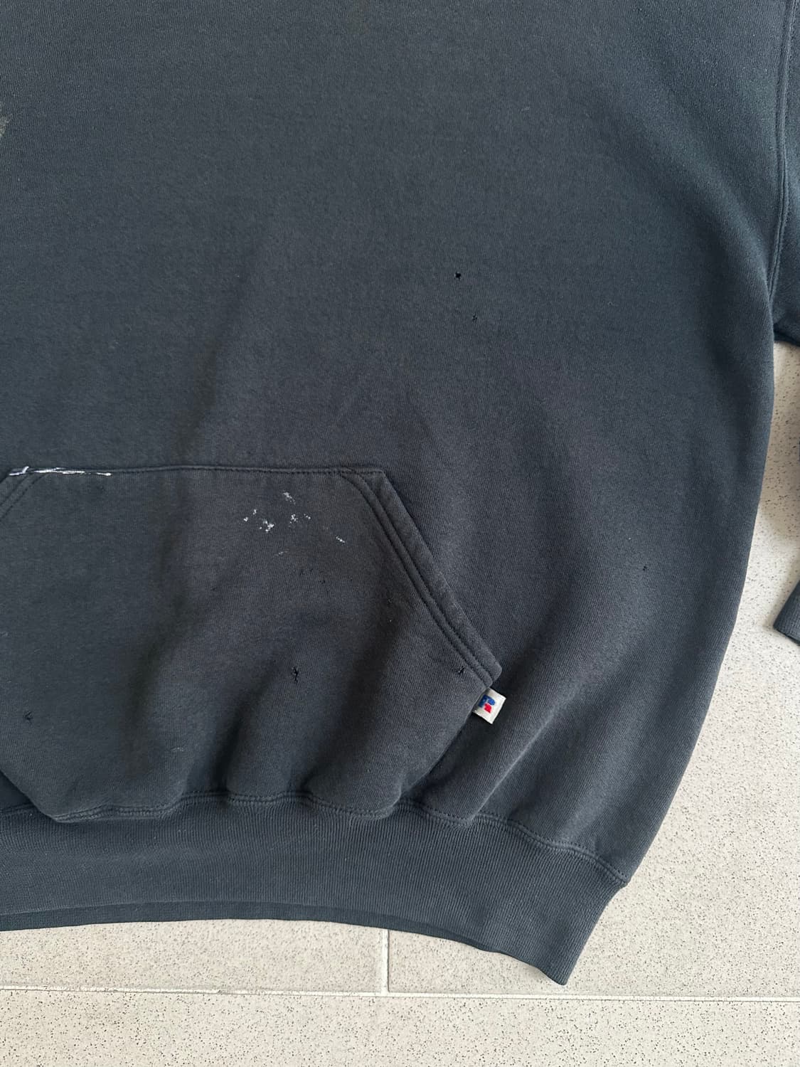 90s 빈티지 러셀 후드 블랙 XL 상품이미지4