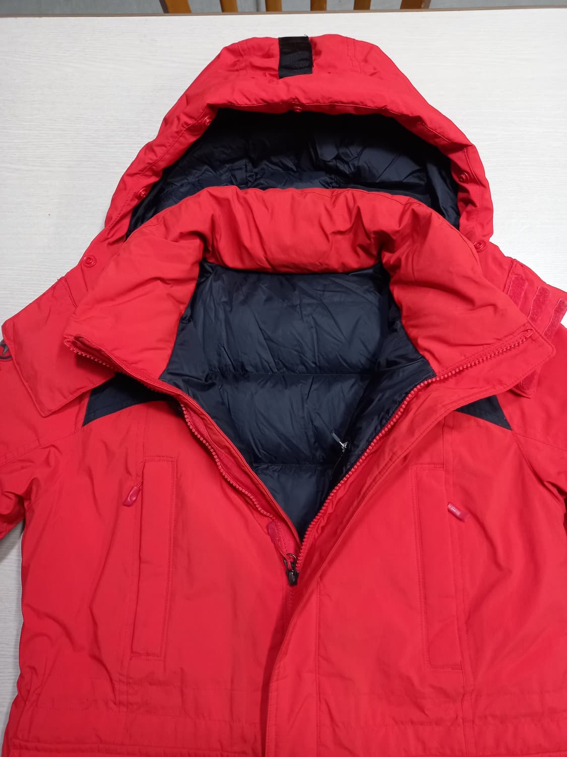 M95 KOLON SPORT 씬슐레이트 하프패딩 레드 M-986 상품이미지4