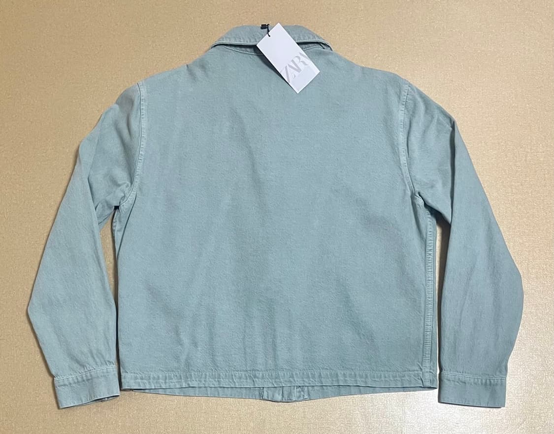 자라 ZARA 크롭 오버셔츠 자켓 라이트 그린 상품이미지9