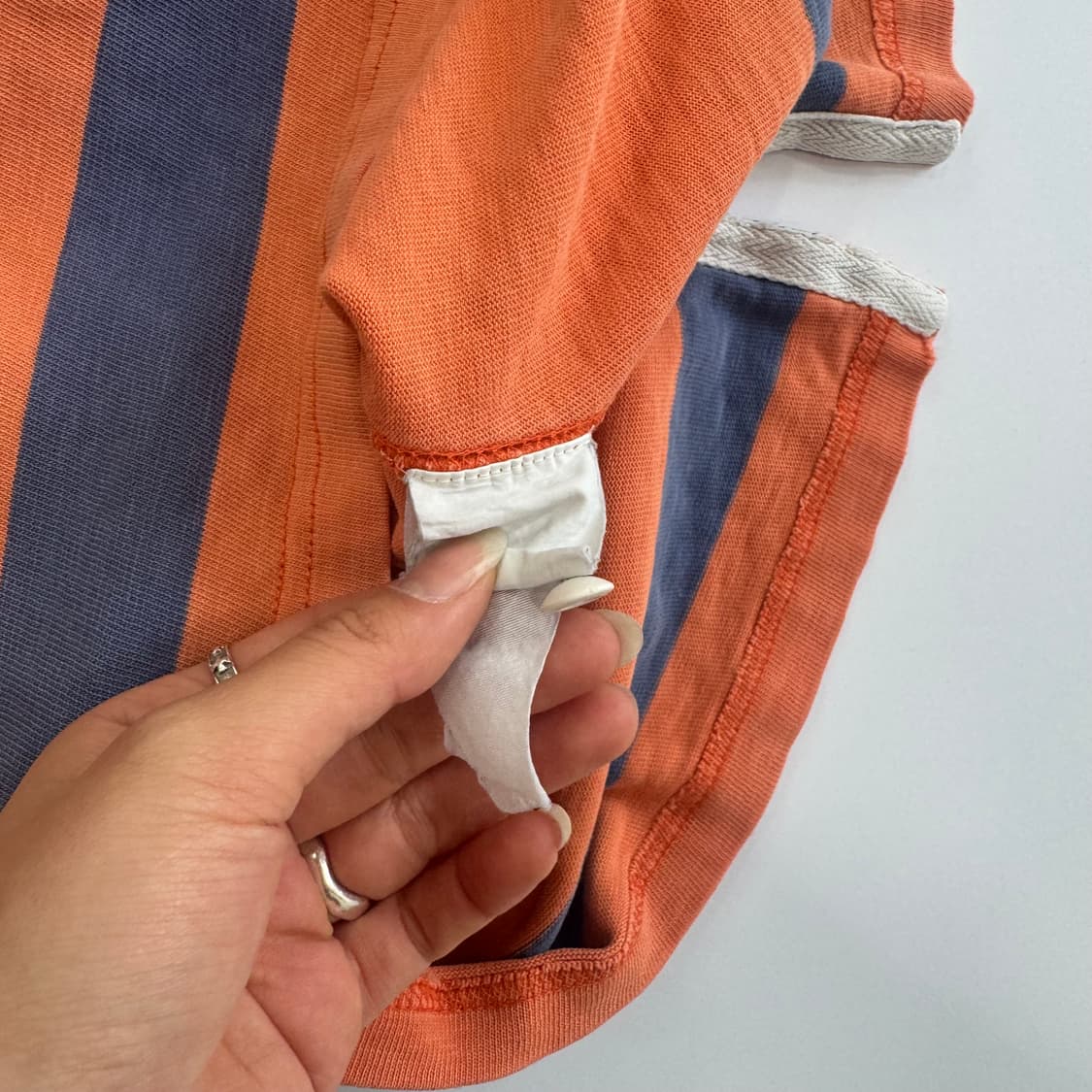 Polo 폴로 그린포니 블루 오렌지 스트라이브 카라 반팔 상품이미지6