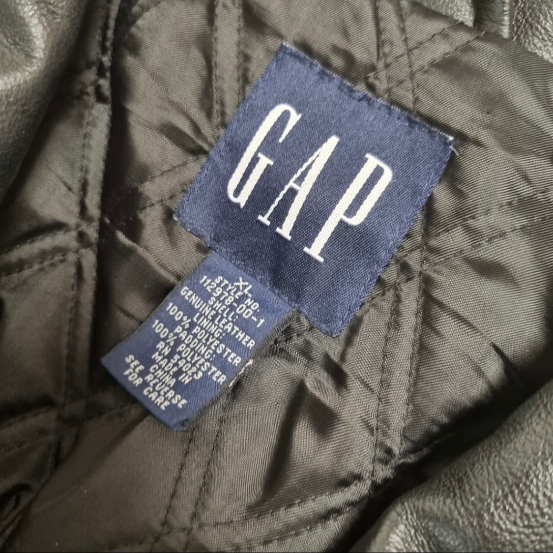 90‘s 올드 갭 레더 싱글 라이더 자켓 xl 상품이미지3