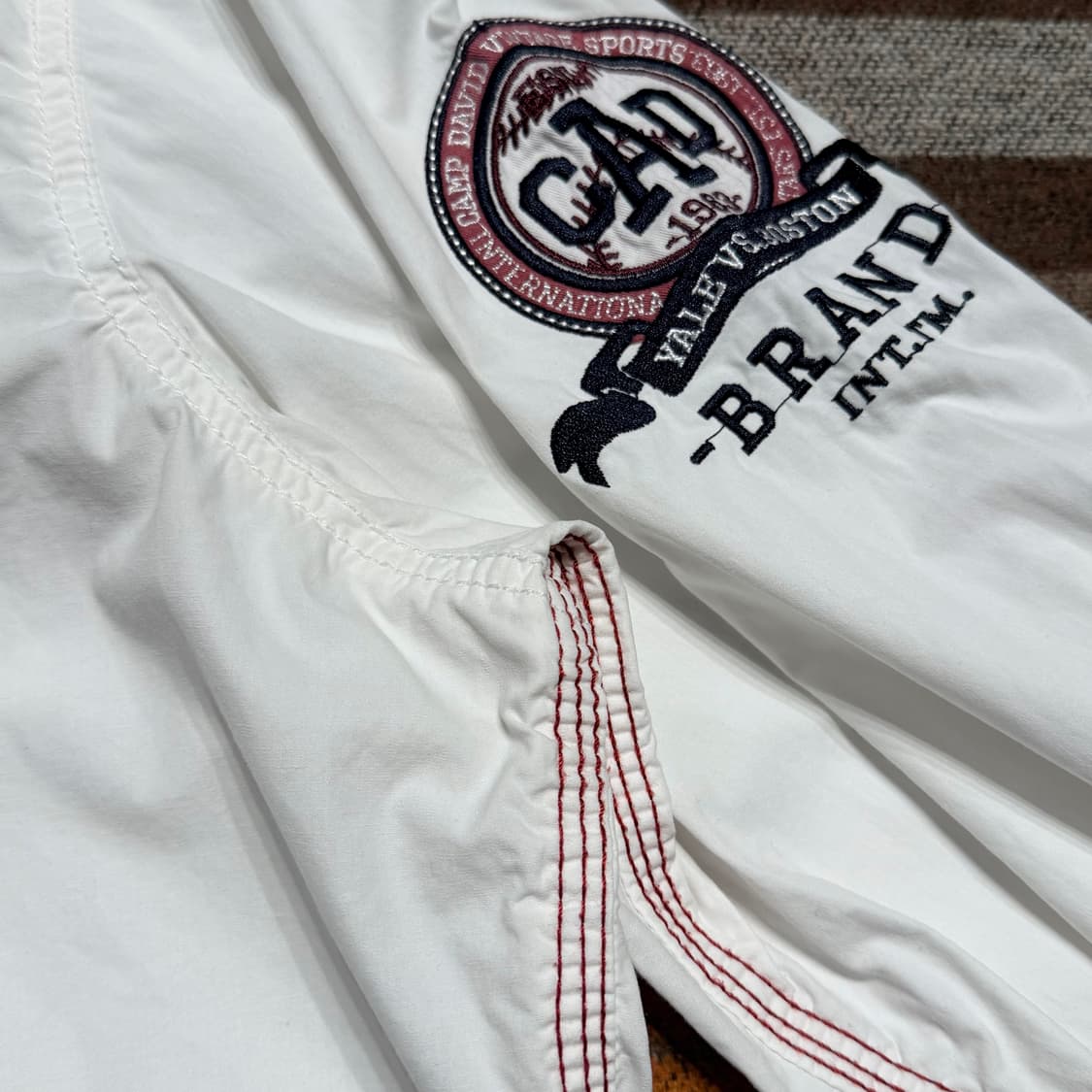 독일 캠프데이비드 화이트 스포츠 셔츠 XL y2k 상품이미지7