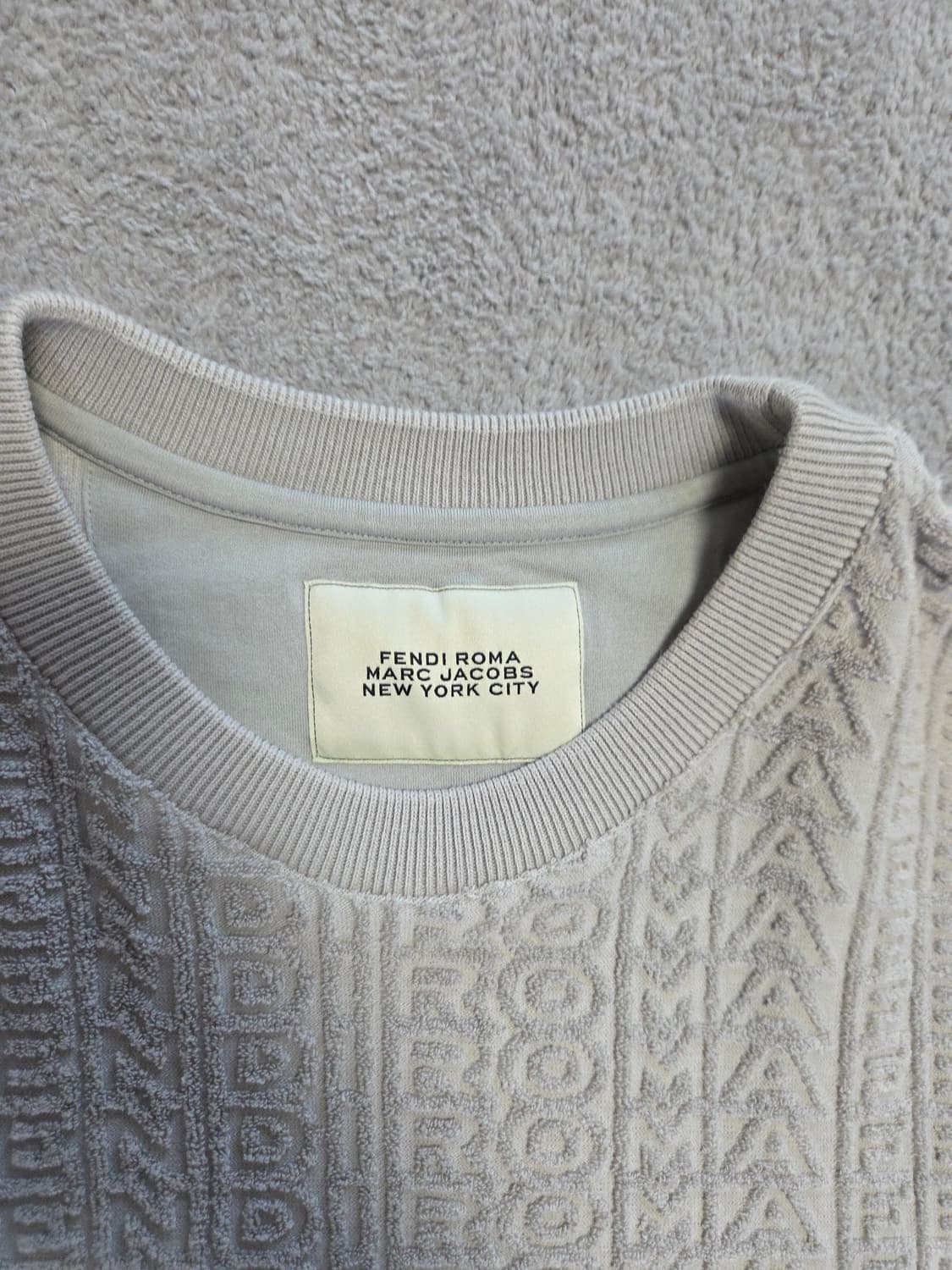 [정품/S] 펜디 X 마크제이콥스 FF 로마 테리 반팔 새상품급 상품이미지3