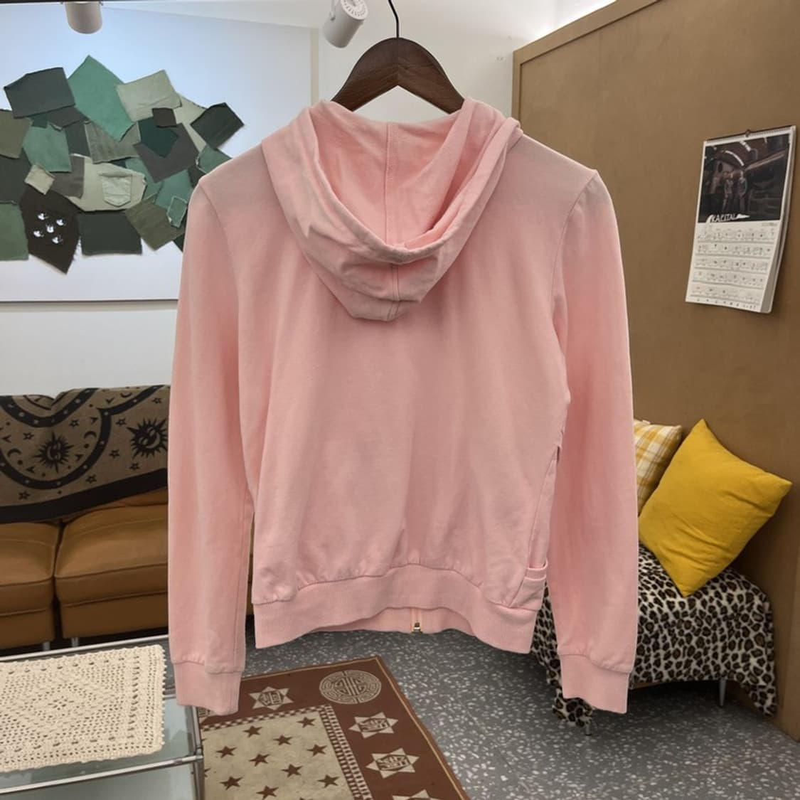 라코스테 모리 캐주얼 여리핏 딸기우유 피치 후드집업 40 C09820 상품이미지4