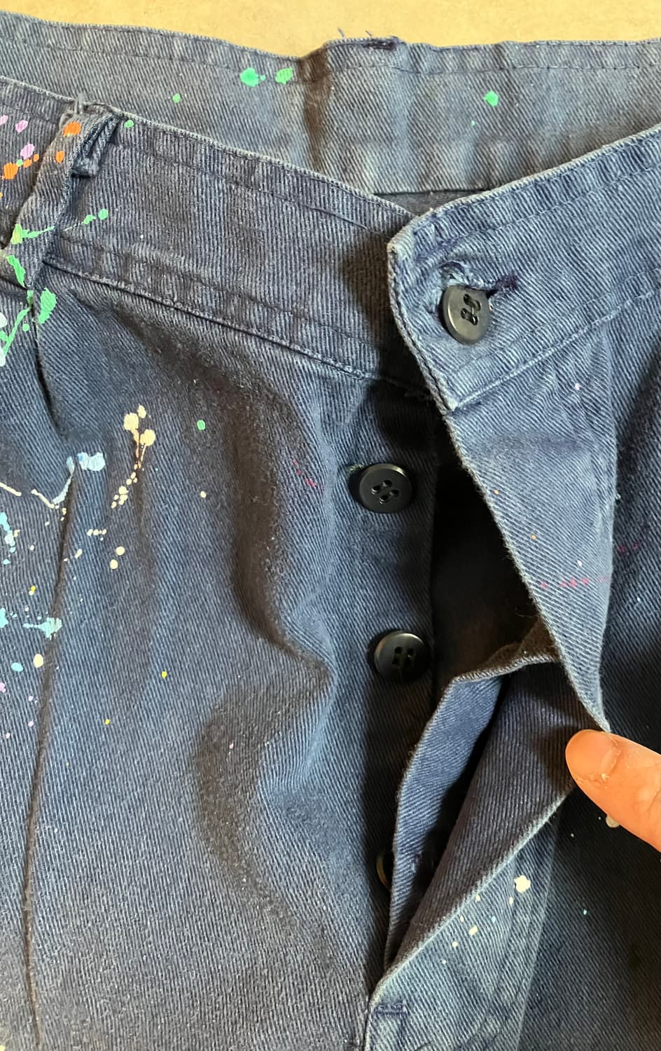 프렌치 페인팅 워크팬츠 상품이미지2