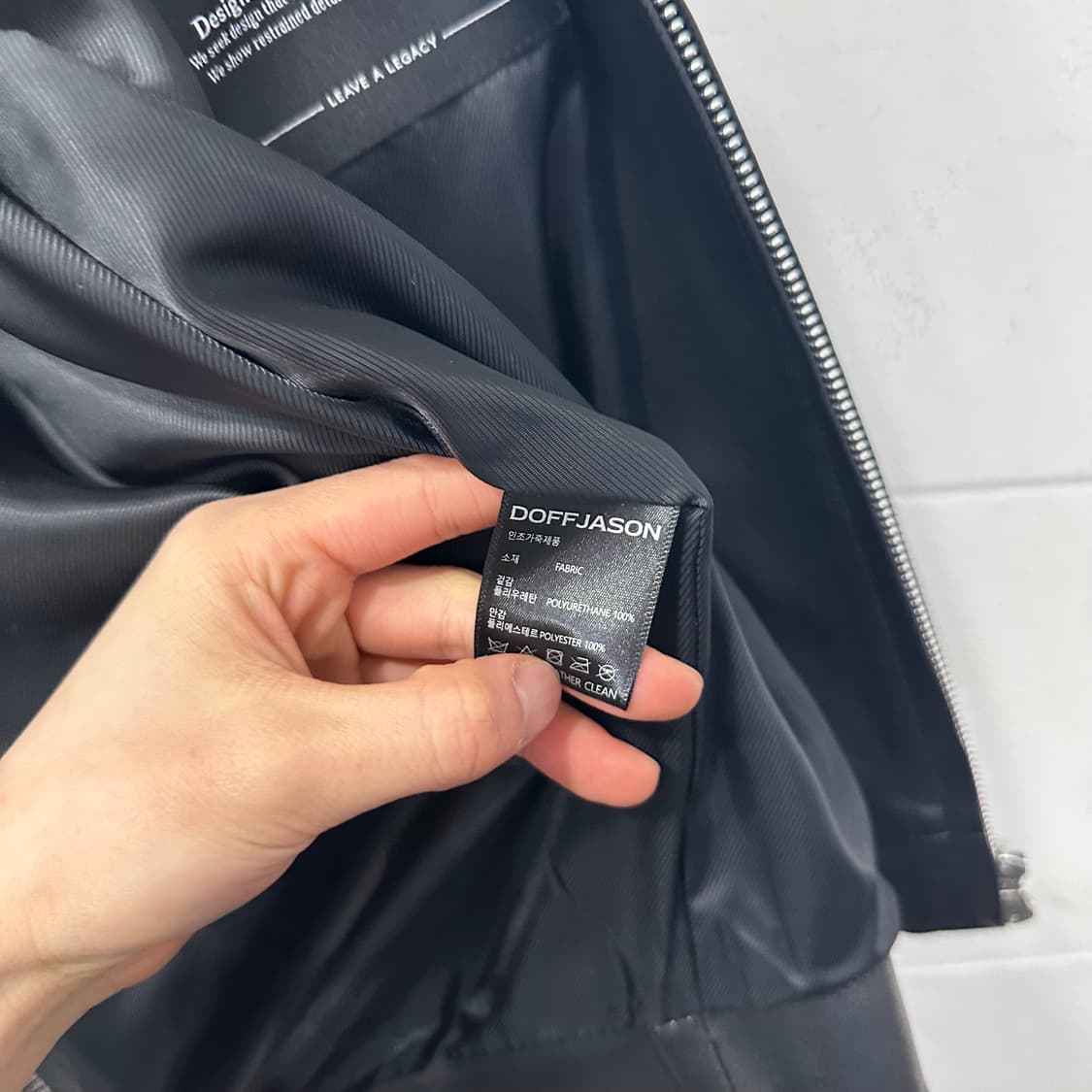 도프제이슨 비건 레더 싱글자켓 상품이미지4