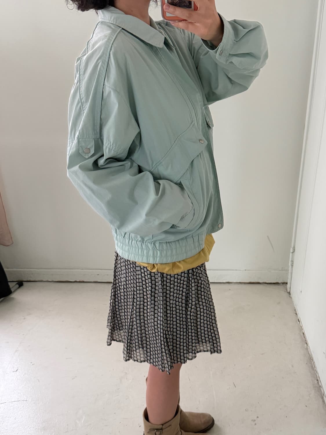 일본빈티지 민트초코 봄버자켓  상품이미지1