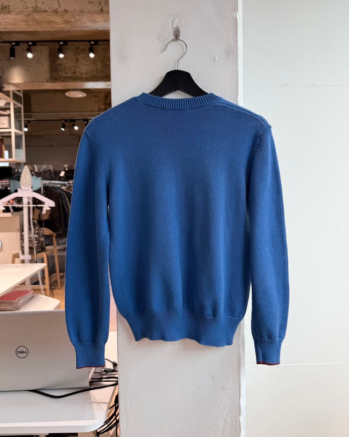 마르니 블루 M로고 코튼 라운드 니트  상품이미지7