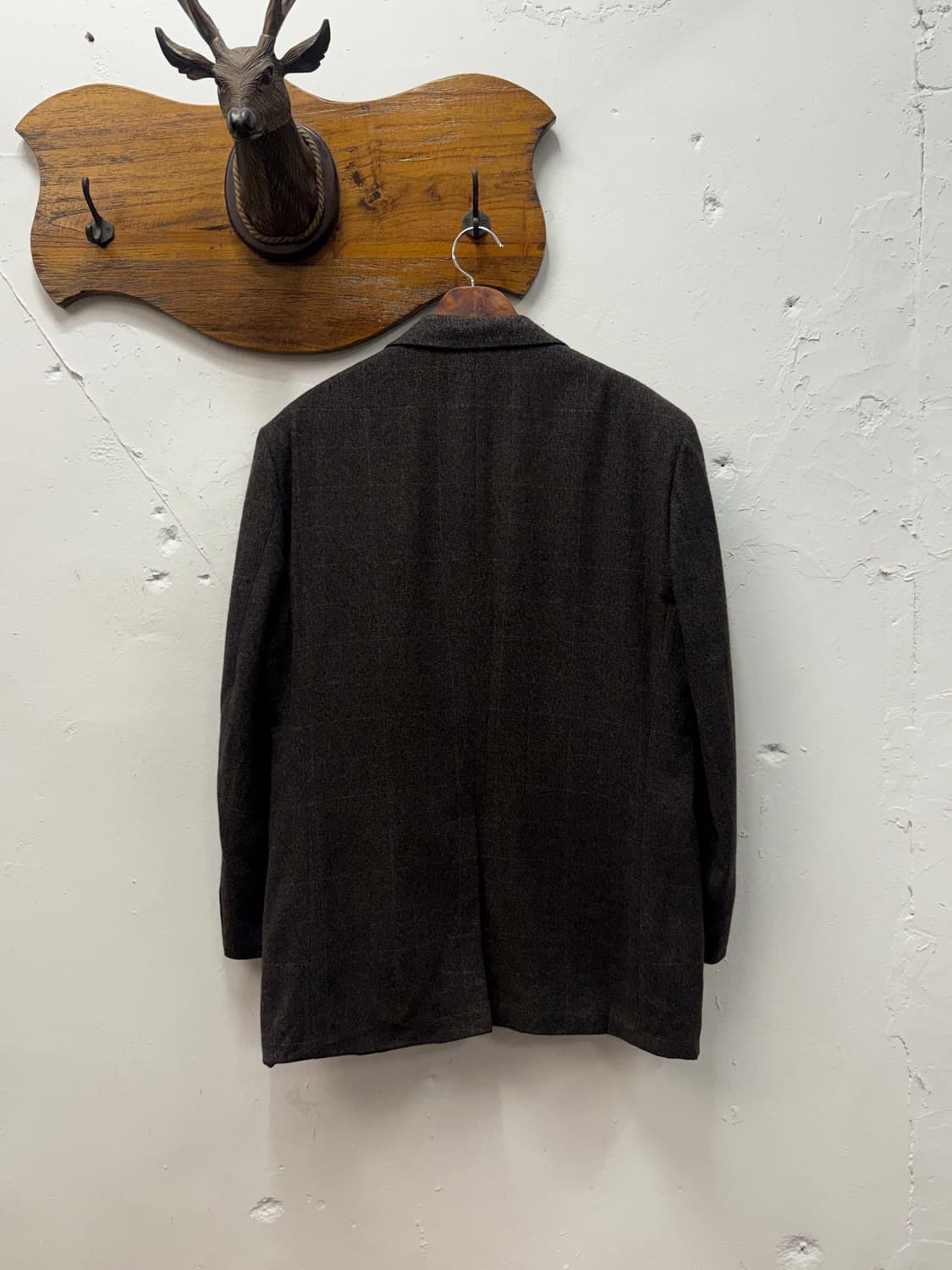 L) Cashmere 100% Check Tailored Jacket 상품이미지5