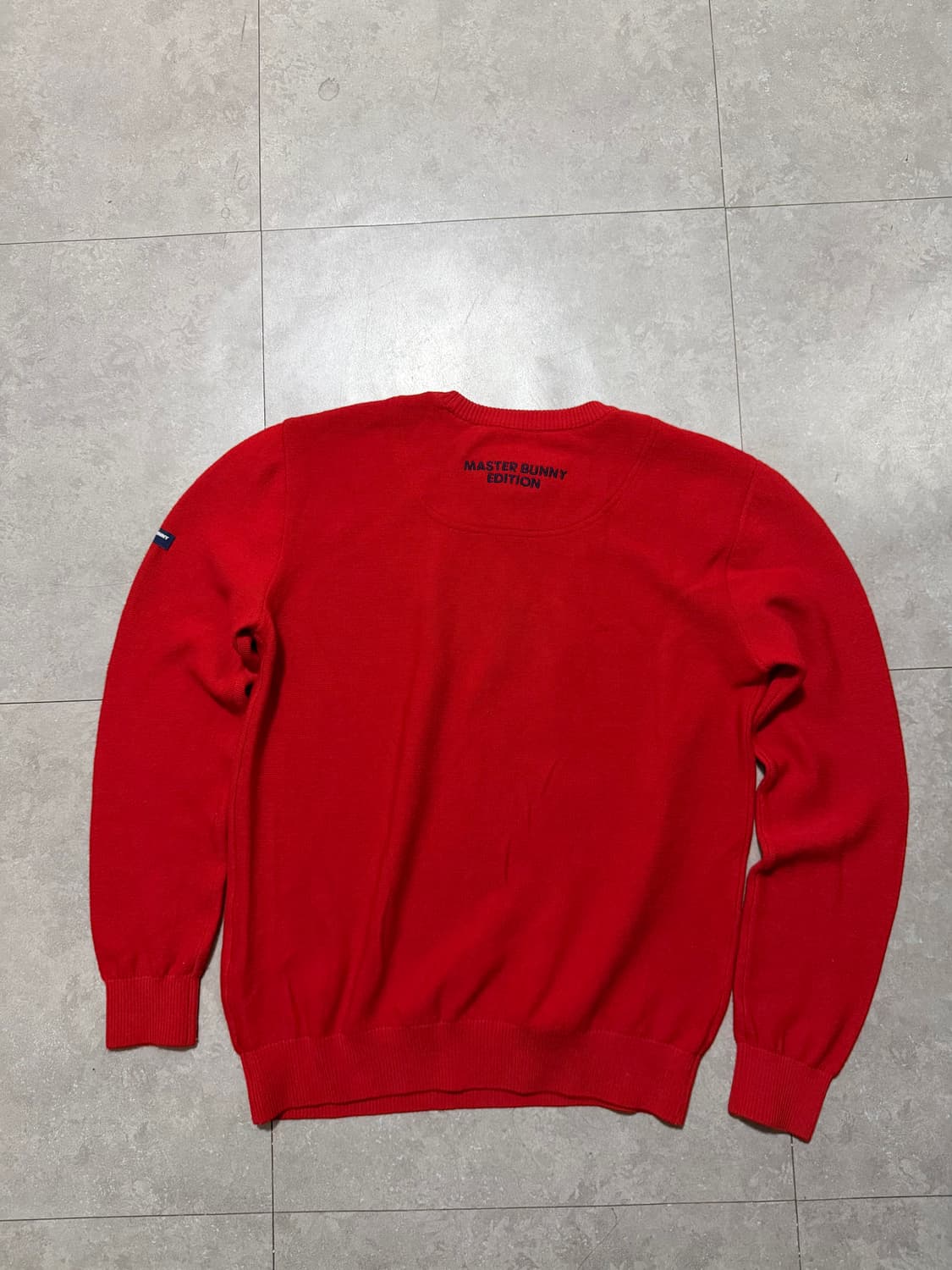 마스터버니 레드컬러 빈티지 울 니트 95size  상품이미지6