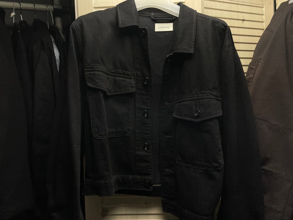 르메르 헤비 데님 트러커 자켓 블랙 (50) 상품이미지3