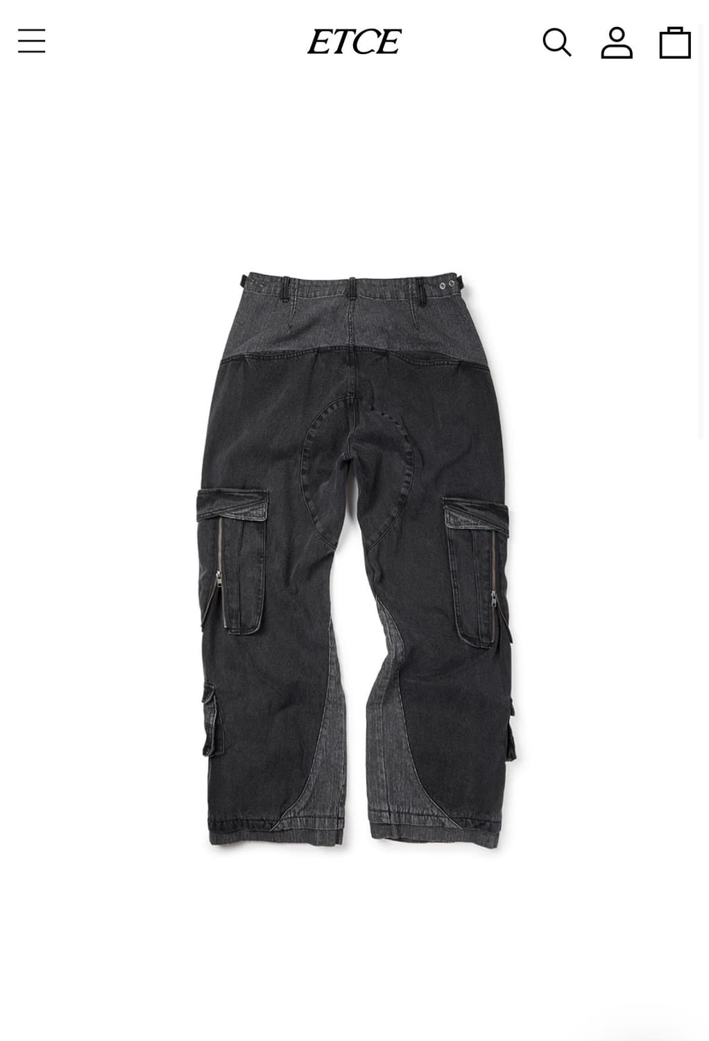 ETCE LAYERED BACK CARGO DENIM PANTS 2.0  상품이미지1
