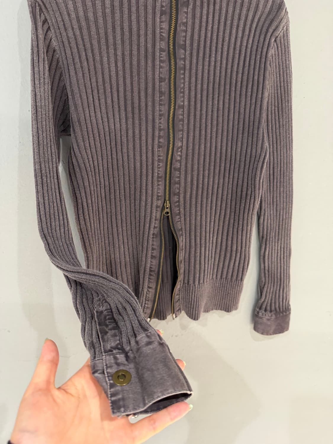 high-neck washing ribbed zip-up 상품이미지9