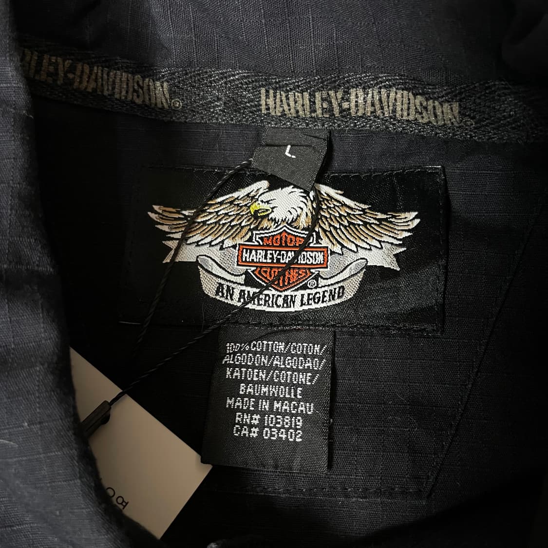 할리데이비슨 블랙 오렌지 포인트 레이싱 반팔 셔츠 L 상품이미지4