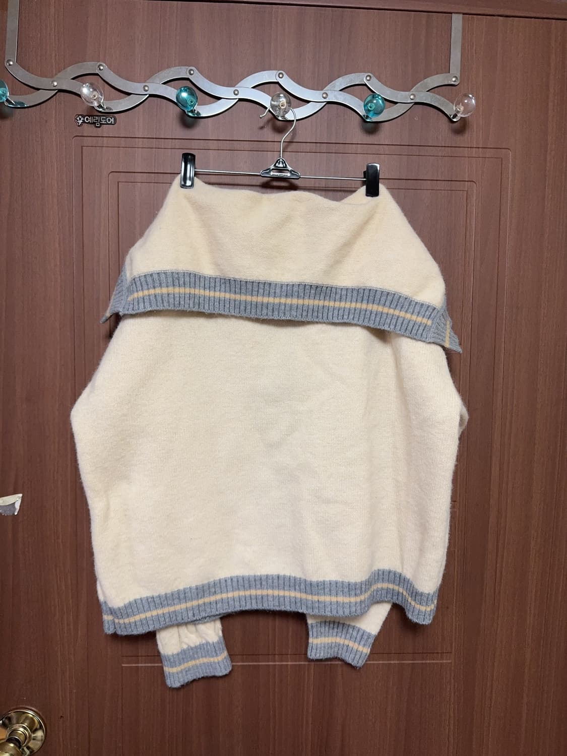 에이블리 무신사 지그재그 모리걸 빈티지 꽈배기 세일러 가디건 상품이미지4