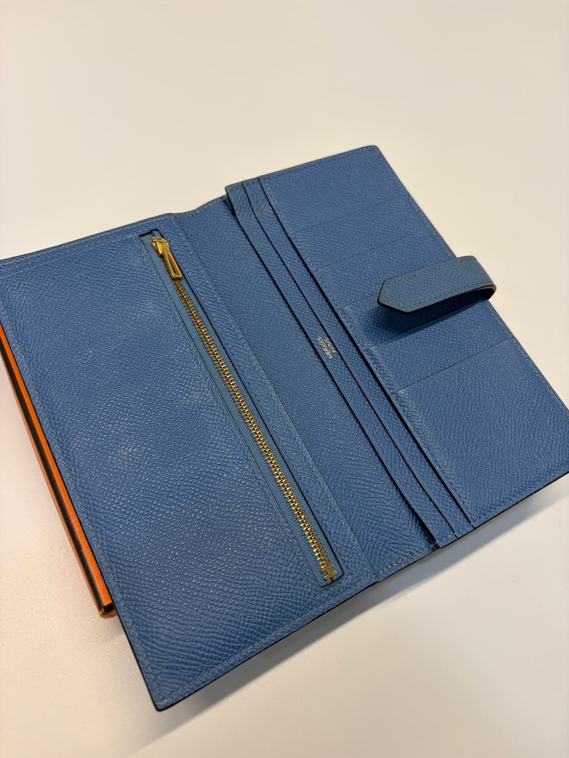 에르메스 베안 장지갑 아주르 금장 C각인 상품이미지8