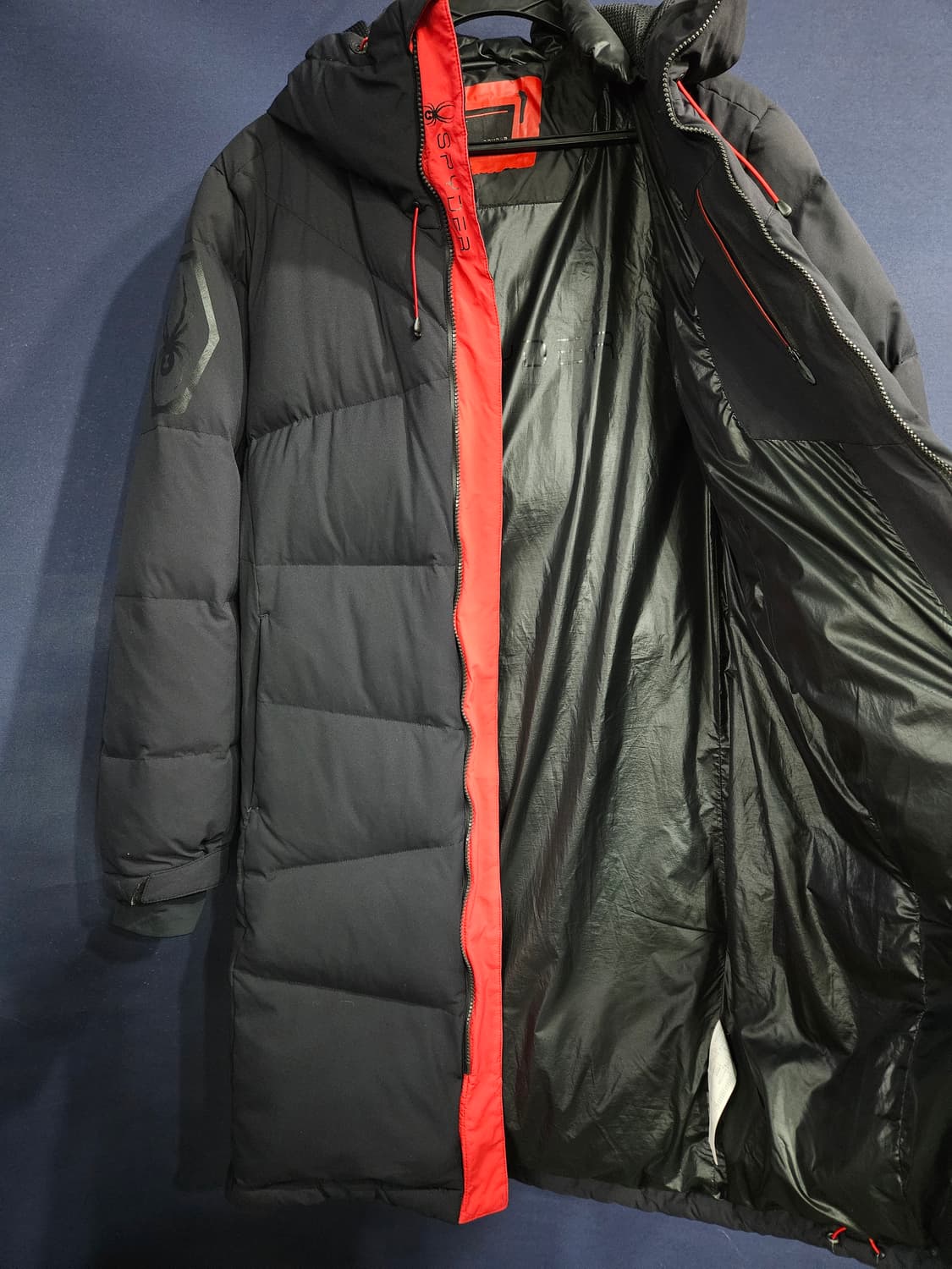 스파이더 블랙컬러 남성 105 덕다운 롱패딩  상품이미지8