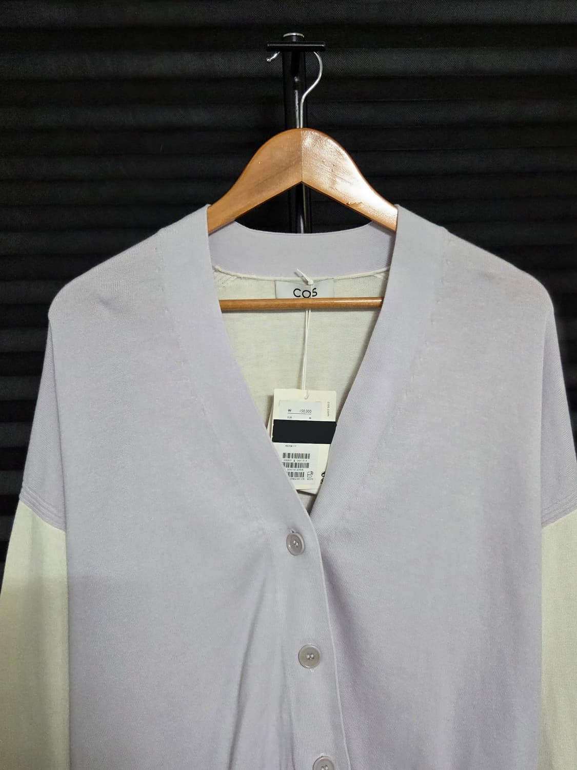 (새상품) [COS] 컬러블록 레이어드 V넥 코튼 가디건 | 00062 상품이미지2