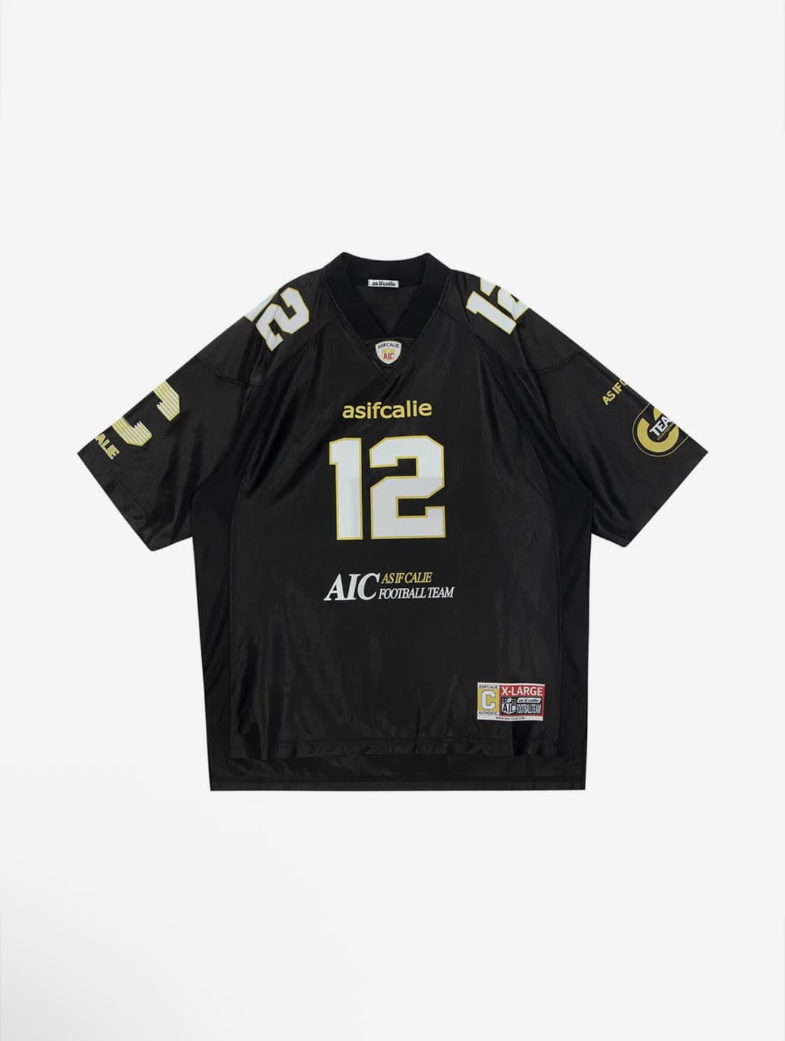 에즈이프 캘리 풋볼 저지 반팔 티셔츠 블랙 상품이미지5