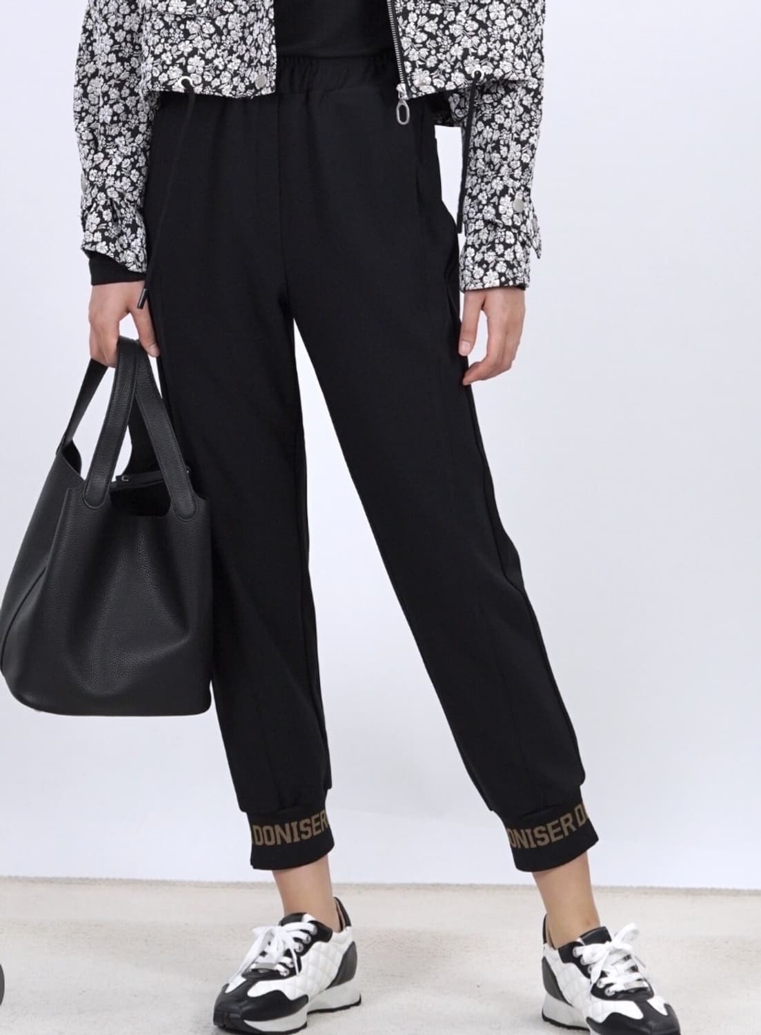 DONISER 여성 블랙 기모조커 바지 상품이미지1