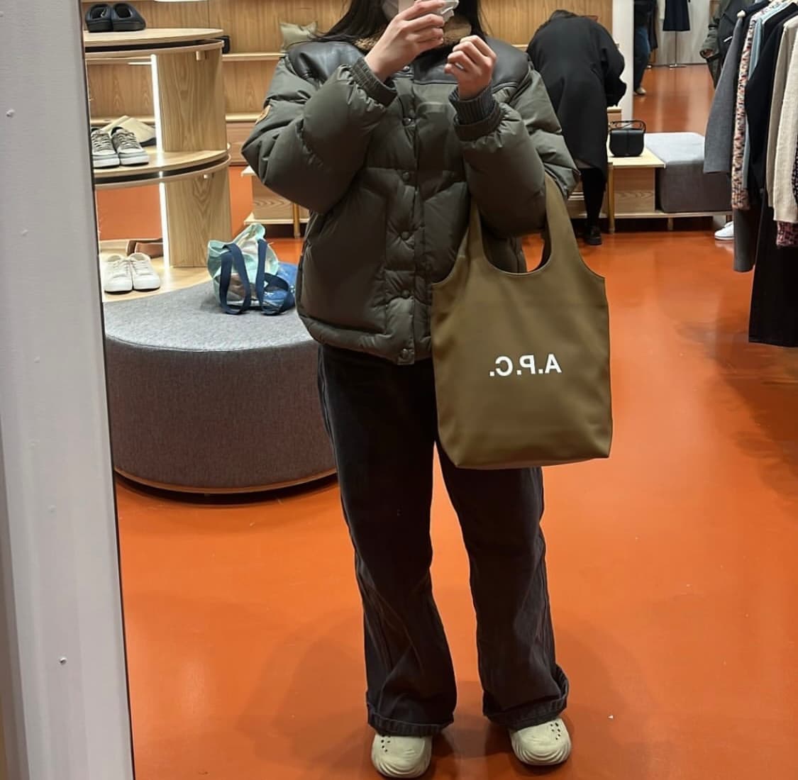 펜필드 락울 다운패딩 점퍼 다크브라운 M 상품이미지1