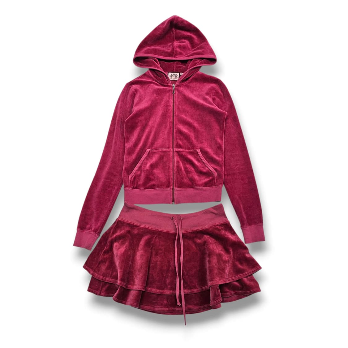 S Juicy Couture 프릴 치마 셋업 와인 상품이미지2