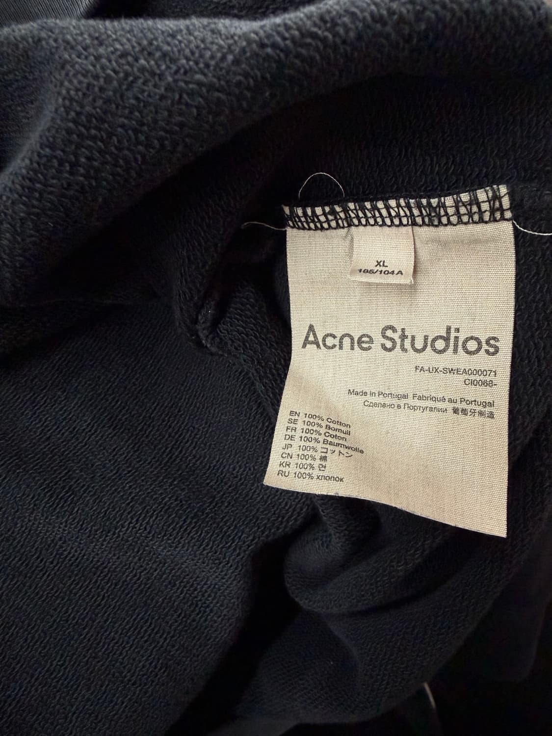 XL/ 아크네스튜디오 실버 포바 빅로고 맨투맨 상품이미지7