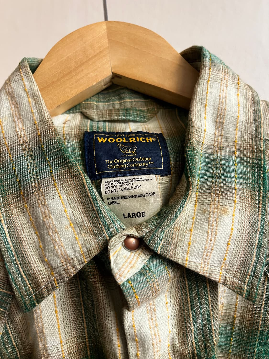 울리치 그린 체크 웨스턴 반팔 셔츠 상품이미지2