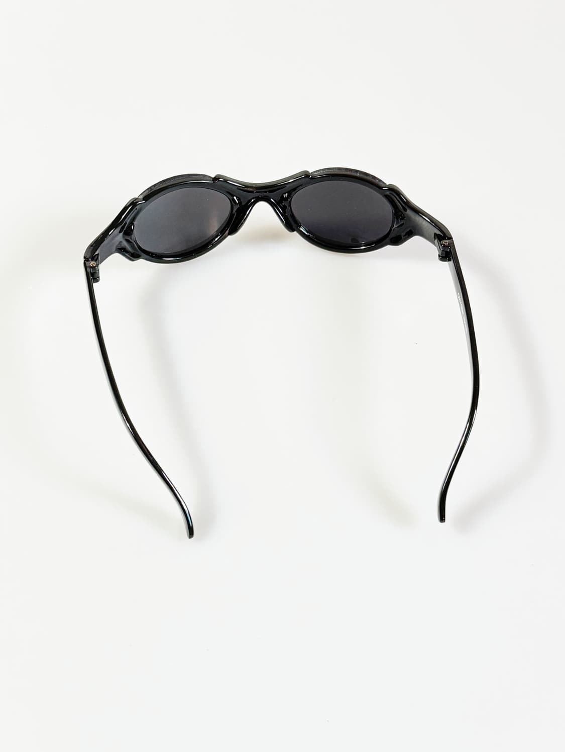 90s OXYGEN 블랙 랩 오벌 프레임 빈티지 선글라스 상품이미지5